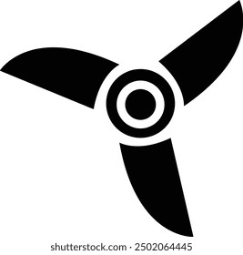 propeller icon vector design element, engine or motor image, flat design fan propellers vector, isolated on transparent background. wind fan rotating prop, fan, rotor mover, aircraft design.