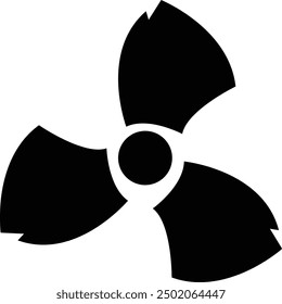 propeller icon vector design element, engine or motor image, flat design fan propellers vector, isolated on transparent background. wind fan rotating prop, fan, rotor mover, aircraft design.