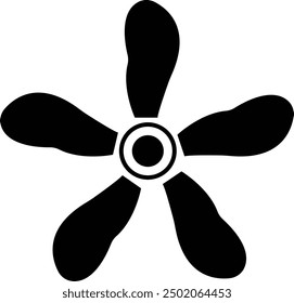 propeller icon vector design element, engine or motor image, flat design fan propellers vector, isolated on transparent background. wind fan rotating prop, fan, rotor mover, aircraft design.