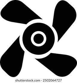 propeller icon vector design element, engine or motor image, flat design fan propellers vector, isolated on transparent background. wind fan rotating prop, fan, rotor mover, aircraft design.