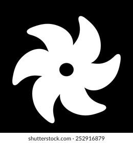 propeller icon - Vector on a black background