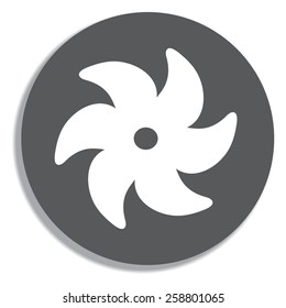 propeller icon - Vector on a grey background