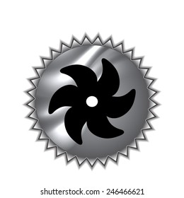 propeller icon - Vector on round sticker
