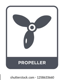 propeller icon vector on white background, propeller trendy filled icons from Nautical collection, propeller simple element illustration