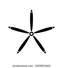 Propeller icon vector set. Screw illustration sign. Blade symbol or logo.