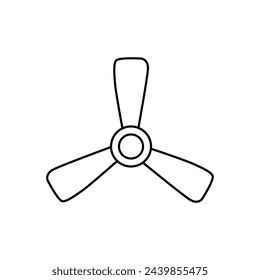 Propeller icon vector set. Screw illustration sign. Blade symbol or logo.