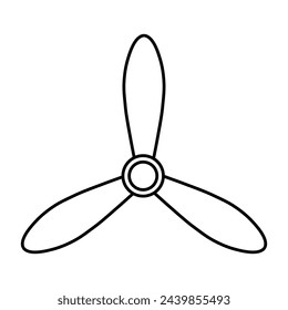Propeller icon vector set. Screw illustration sign. Blade symbol or logo.