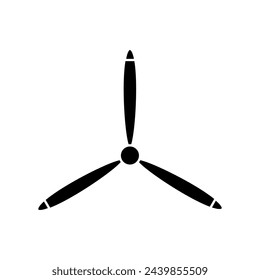 Propeller icon vector set. Screw illustration sign. Blade symbol or logo.