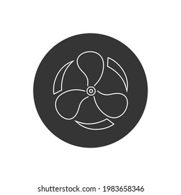 Propellerzeilensymbol. Lüftervektorsymbol 