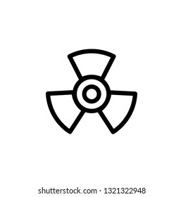 Propeller Line Icon In Flat Style Vector For Apps, UI, Websites. Black Icon Vector Illustration.