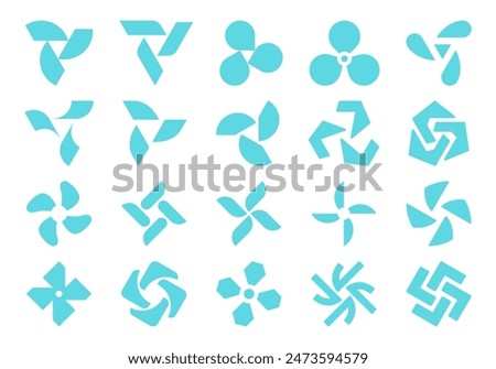 Propeller Logo Icon Element Set