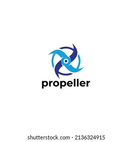 Propeller logo icon vector isolated