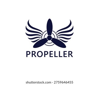 The propeller logo with simple abstract wings is very suitable for your brand logo.