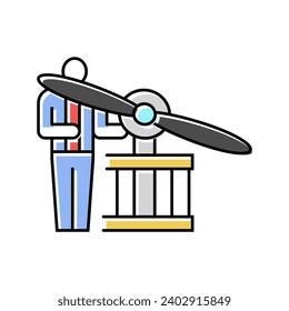 propeller maintenance aircraft color icon vector. propeller maintenance aircraft sign. isolated symbol illustration