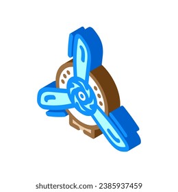 propeller maintenance aircraft isometric icon vector. propeller maintenance aircraft sign. isolated symbol illustration