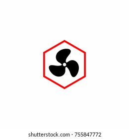 Propeller Marine Shape Icon Logo Vector