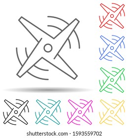 propeller multi color style icon. Simple thin line, outline vector of drones icons for ui and ux, website or mobile application