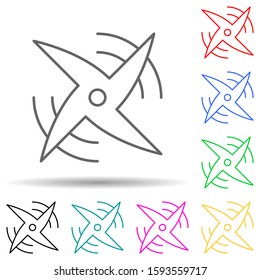 propeller multi color style icon. Simple thin line, outline vector of drones icons for ui and ux, website or mobile application