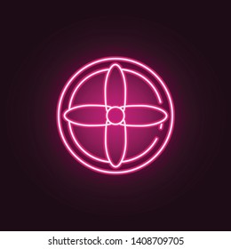 propeller neon icon. Elements of web set. Simple icon for websites, web design, mobile app, info graphics