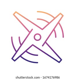 propeller nolan icon. Simple thin line, outline vector of Drones icons for ui and ux, website or mobile application