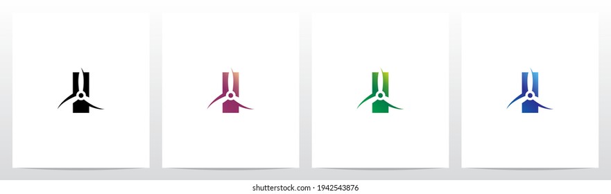 Propeller On Letter Logo Design I