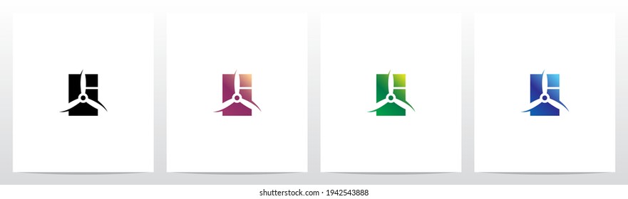 Propeller On Letter Logo Design E