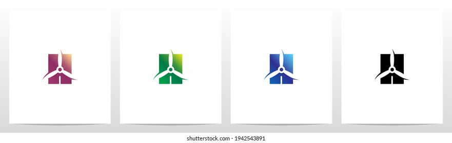 Propeller On Letter Logo Design H