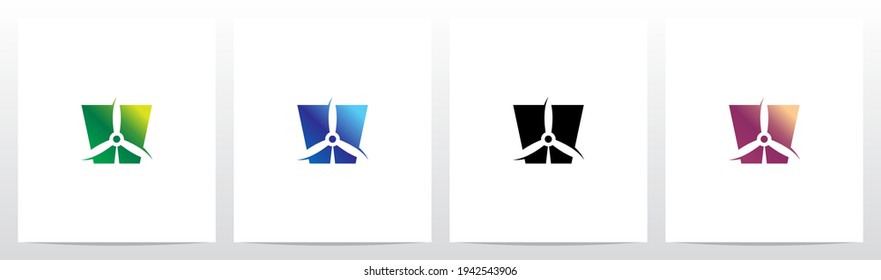 Propeller On Letter Logo Design W