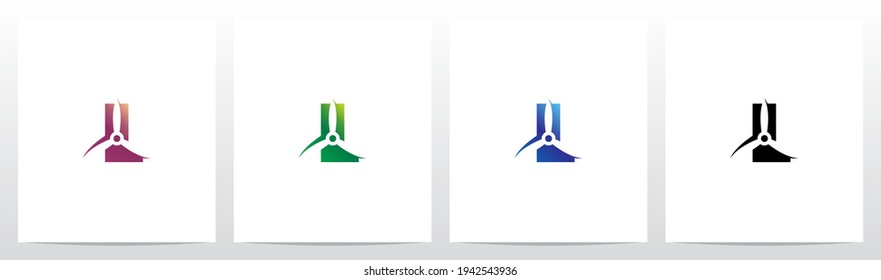 Propeller On Letter Logo Design L