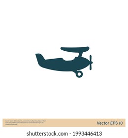 propeller plane icon vector simple design element logo template