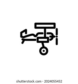 Monoline-Symbol-Logo der Propellerebene für Grafikdesign