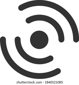 Propeller rotation icon on a white background. Isolated propeller rotation symbol with flat style.