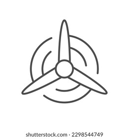 Propeller rotation line outline icon