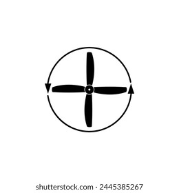 Propeller Screw flat vector icon. Simple solid symbol isolated on white background