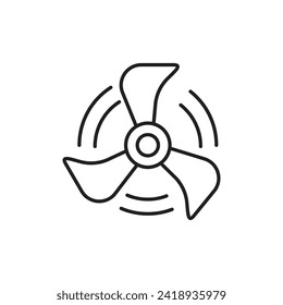 Propeller screw icon, engine or motor symbol. vector illustration