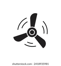Propeller screw icon, engine or motor symbol. vector illustration