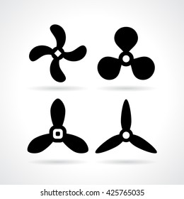 Propeller screw vector icon illustration isolated on white background