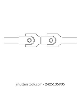 Propeller shafts and universal joints icon vector illustration design