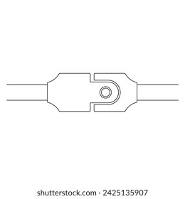 Propeller shafts and universal joints icon vector illustration design