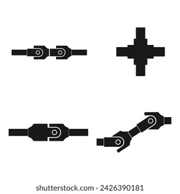 Propeller shafts and universal joints icon vector illustration design