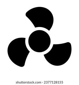 Propeller silhouette icon. Rotation. Vector.