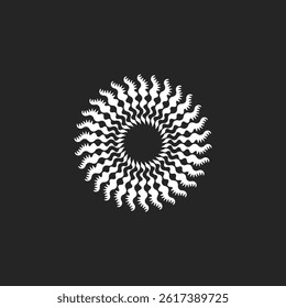 Propeller or sun light. Simple and modern logo vector