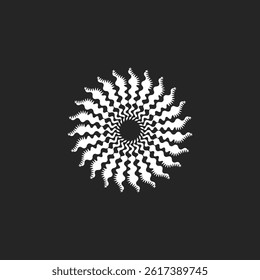 Propeller or sun light. Simple and modern logo vector