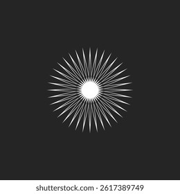 Propeller or sun light. Simple and modern logo vector