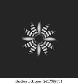 Propeller or sun light. Simple and modern logo vector
