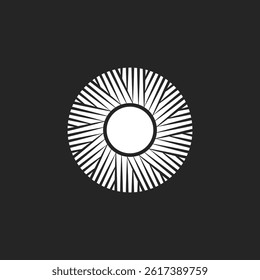 Propeller or sun light. Simple and modern logo vector