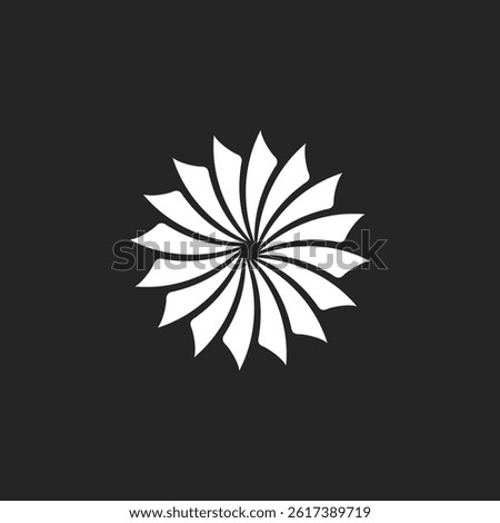 Propeller or sun light. Simple and modern logo vector