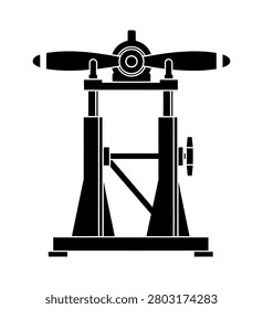 Propeller test stand illustration a vintage scientific apparatus used for aerodynamics research and engineering experiments
