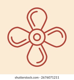 Propeller trendy artwork design useful creative vector Illustration likely colorful background.eps