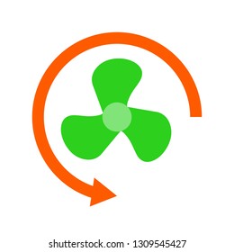 Propeller vector illustration, Isolated filat design icon
